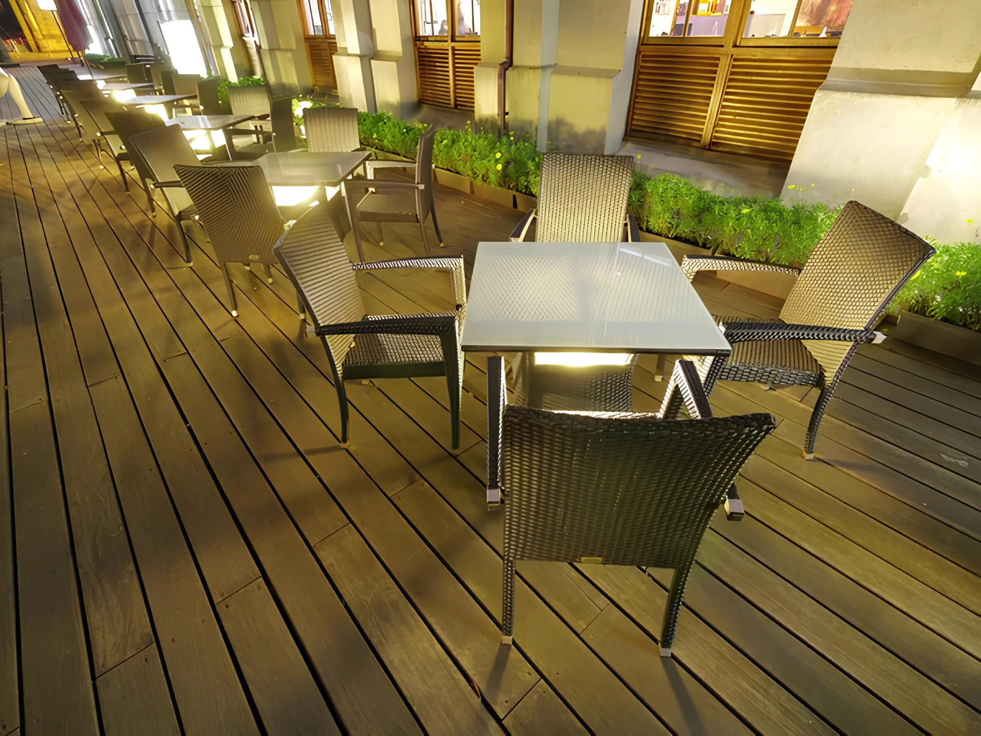 commercial-decking-of-restaurant-with-chairs-tables-and-doors-in-douglas-co
