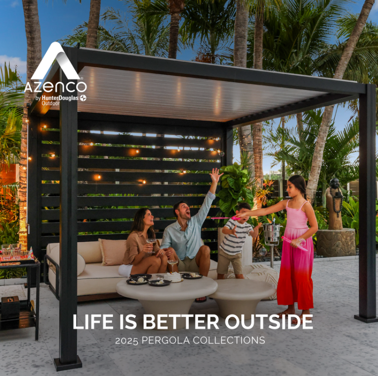 happy-family-on-the-modern-louvered-pergola-with-lights-and-lounge-featuring-azenco-logo