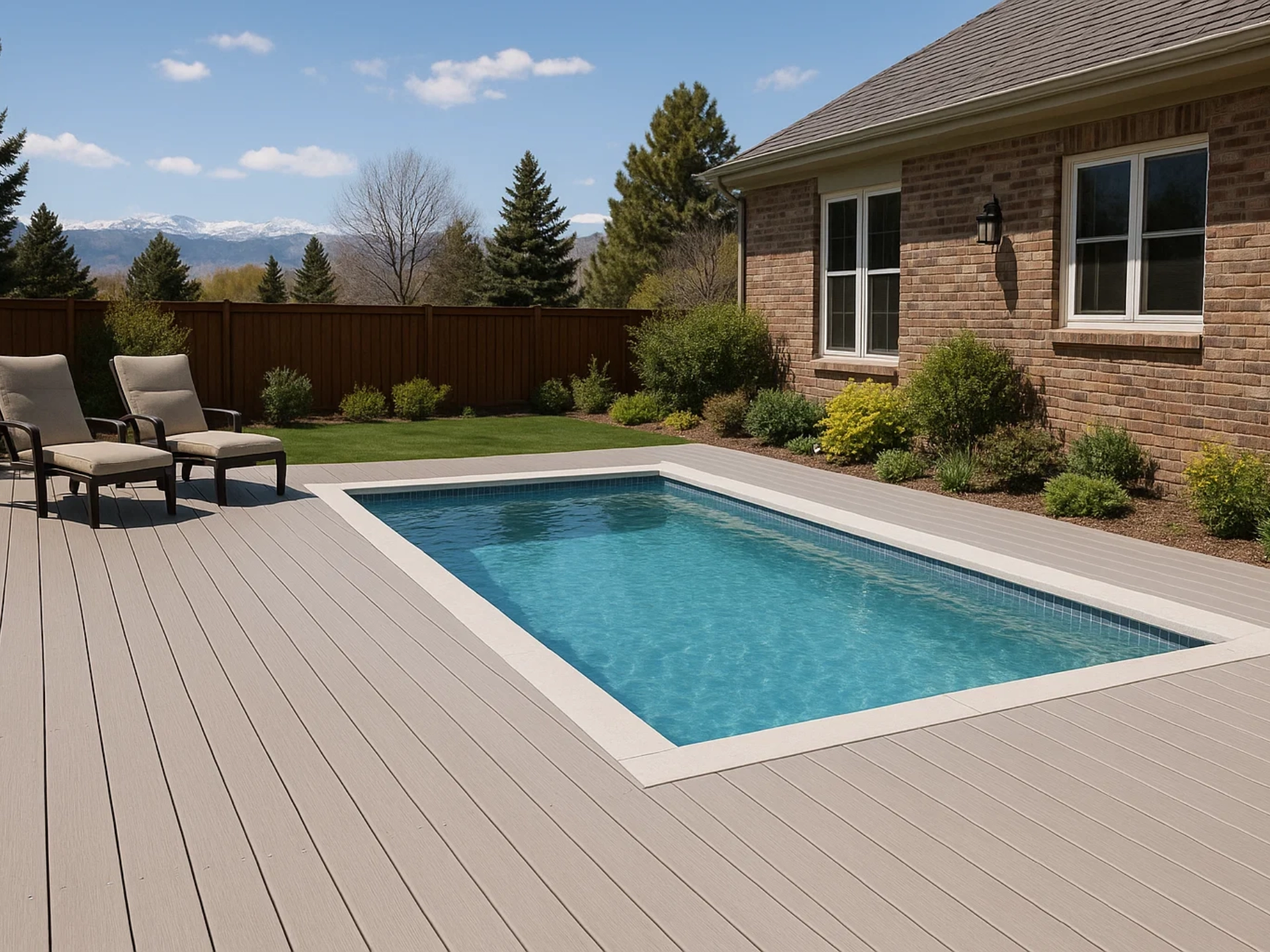 pool-pvc-deck-installation-with-outdoor-lounge-surrounded-by-grass-and-wooden-wall-fence-on-the-brick-house-in-castle-rock-co